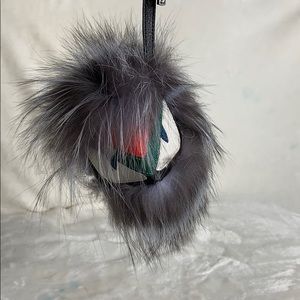 Fendi little monster fur keychain